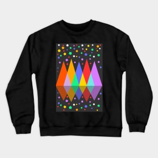 Colorful mountains and hexagons Crewneck Sweatshirt